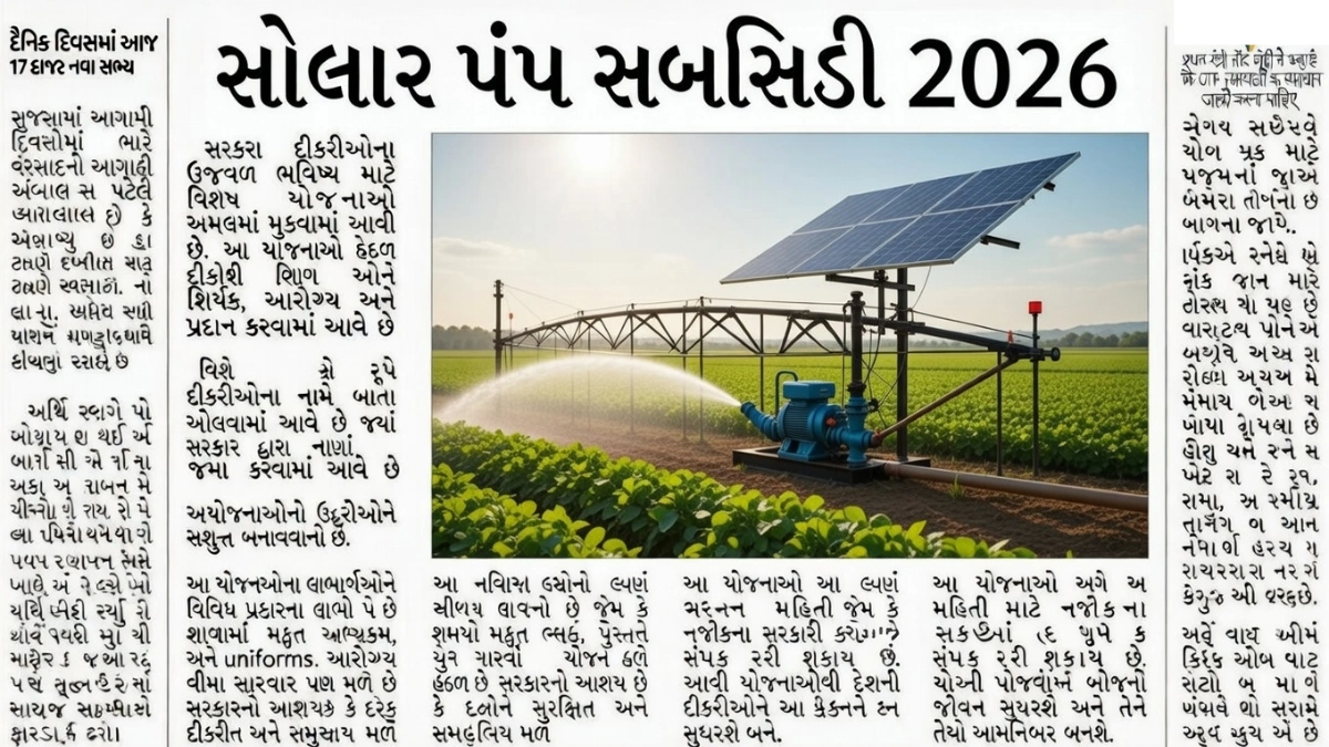 Solar Pump Subsidy