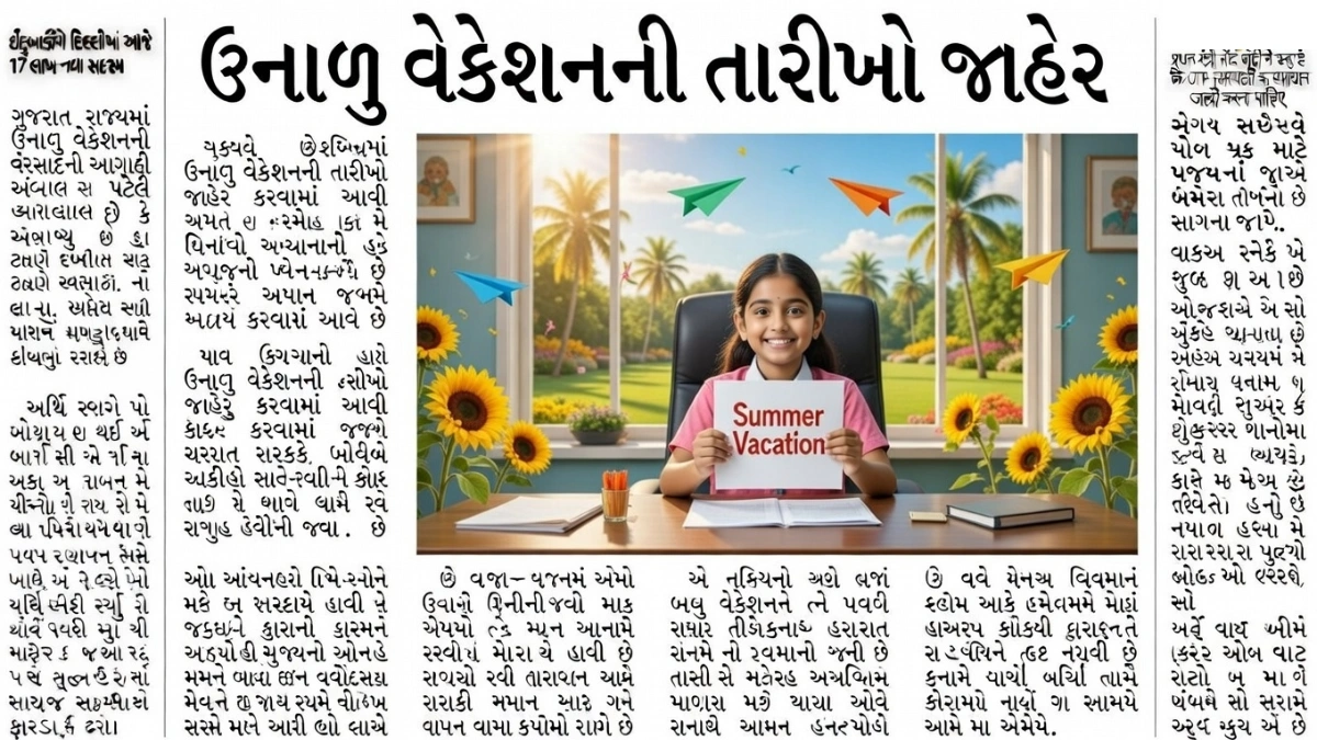 Summer Vacation 2026 Gujarat